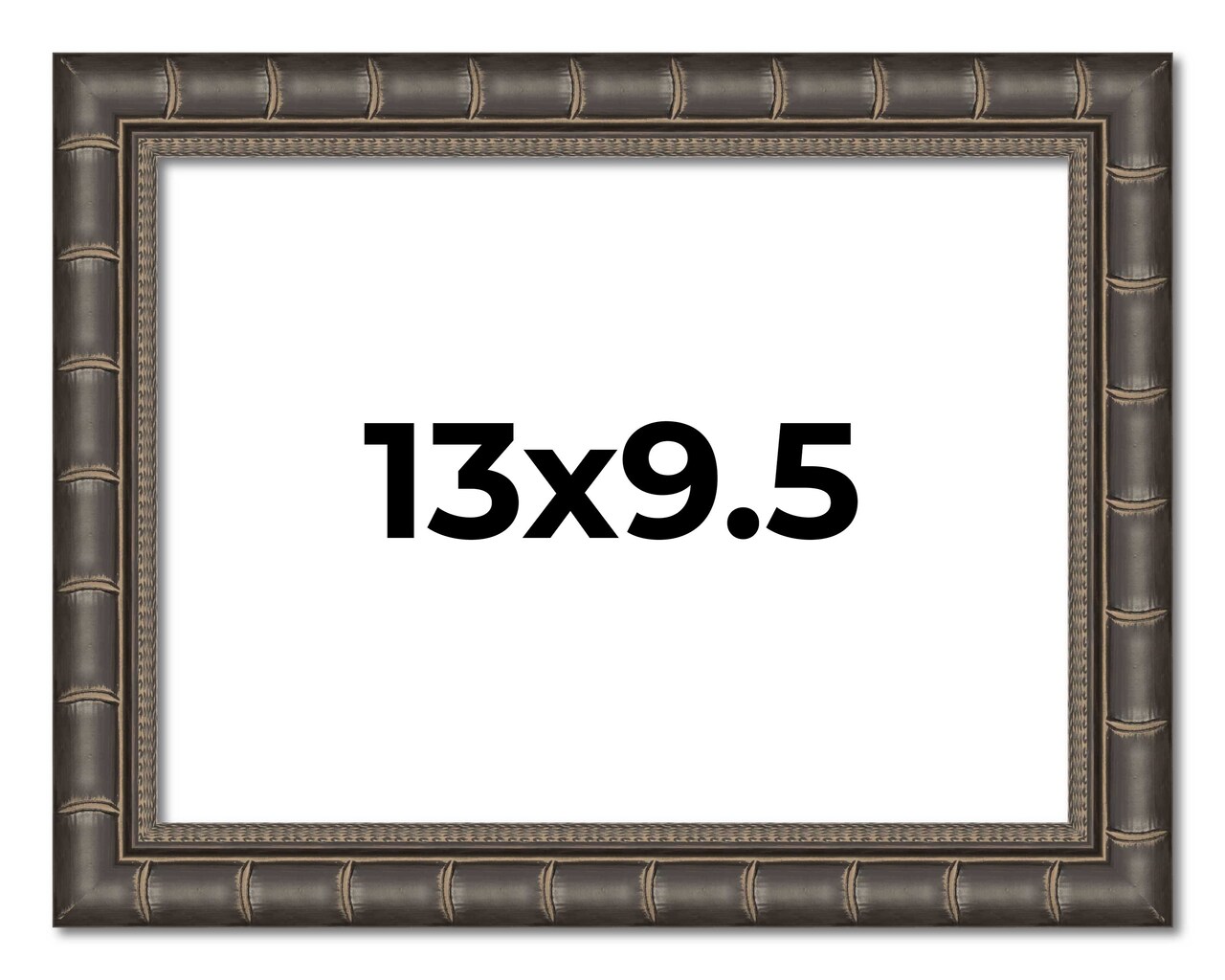 13x9.5 Modern Bamboo Picture Frame with UV-Resistant Acrylic & Acid Free Backing, Available in 5 Finishes - Gold, Silver, Brown, Black, and Natural